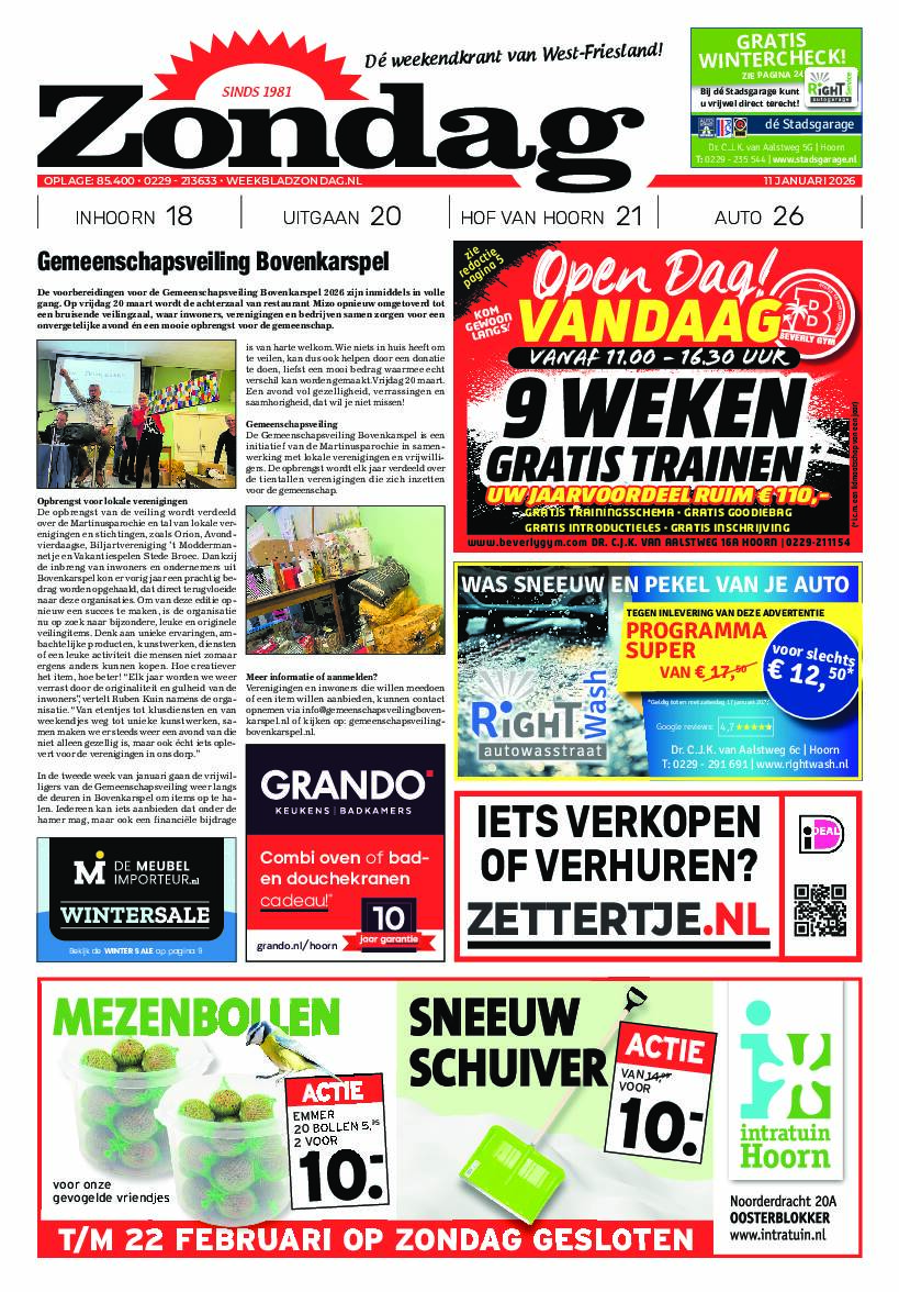 Zondag 11 januari 2026