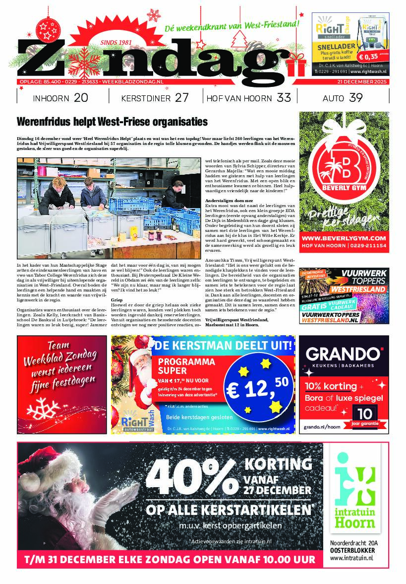 Zondag 21 december 2025