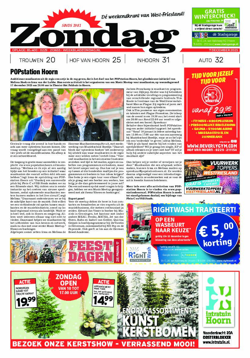 Zondag 7 december 2025