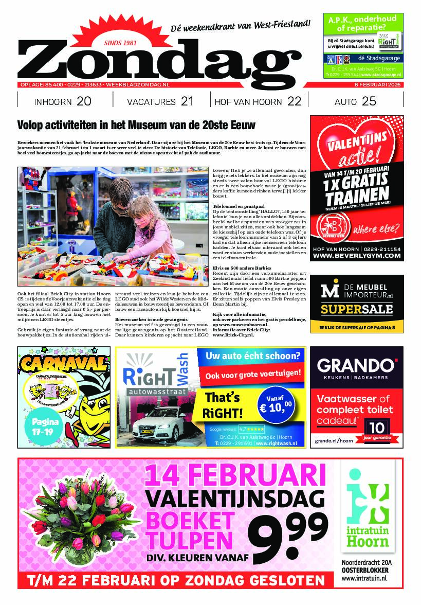 Zondag 8 februari 2026