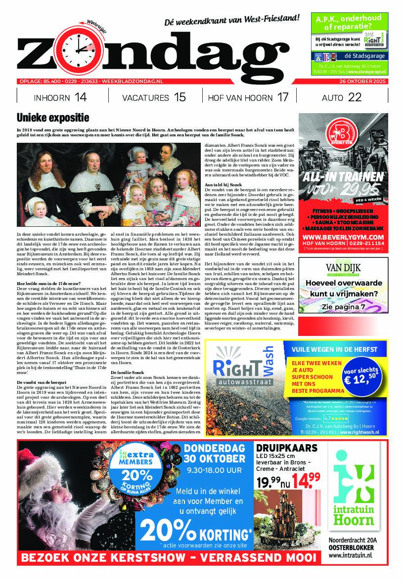 Zondag 26 oktober 2025