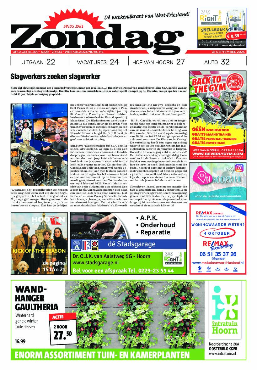 Zondag 28 september 2025