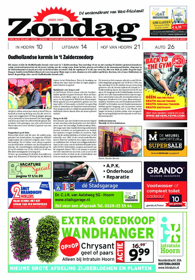 Zondag 21 september 2025