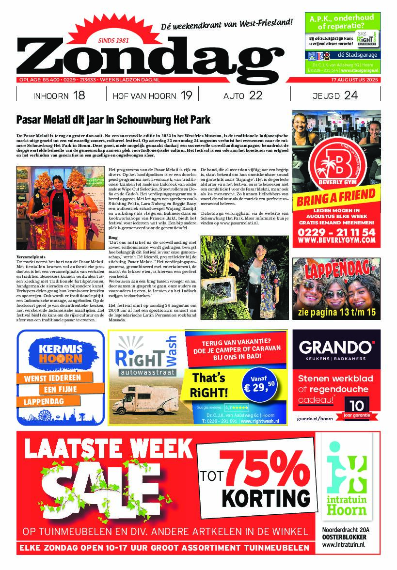 Zondag 17 augustus 2025