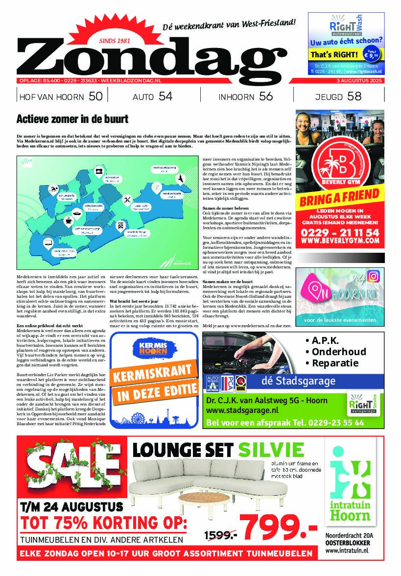 Zondag 3 augustus 2025