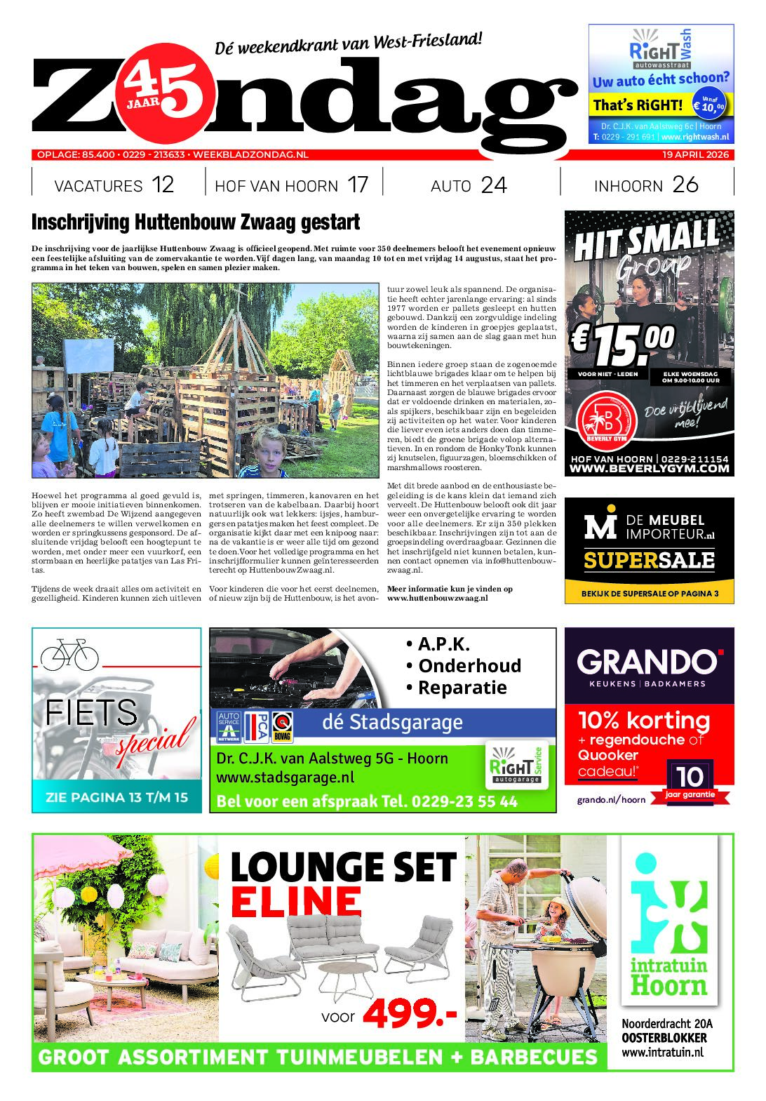 Zondag 19 april 2026