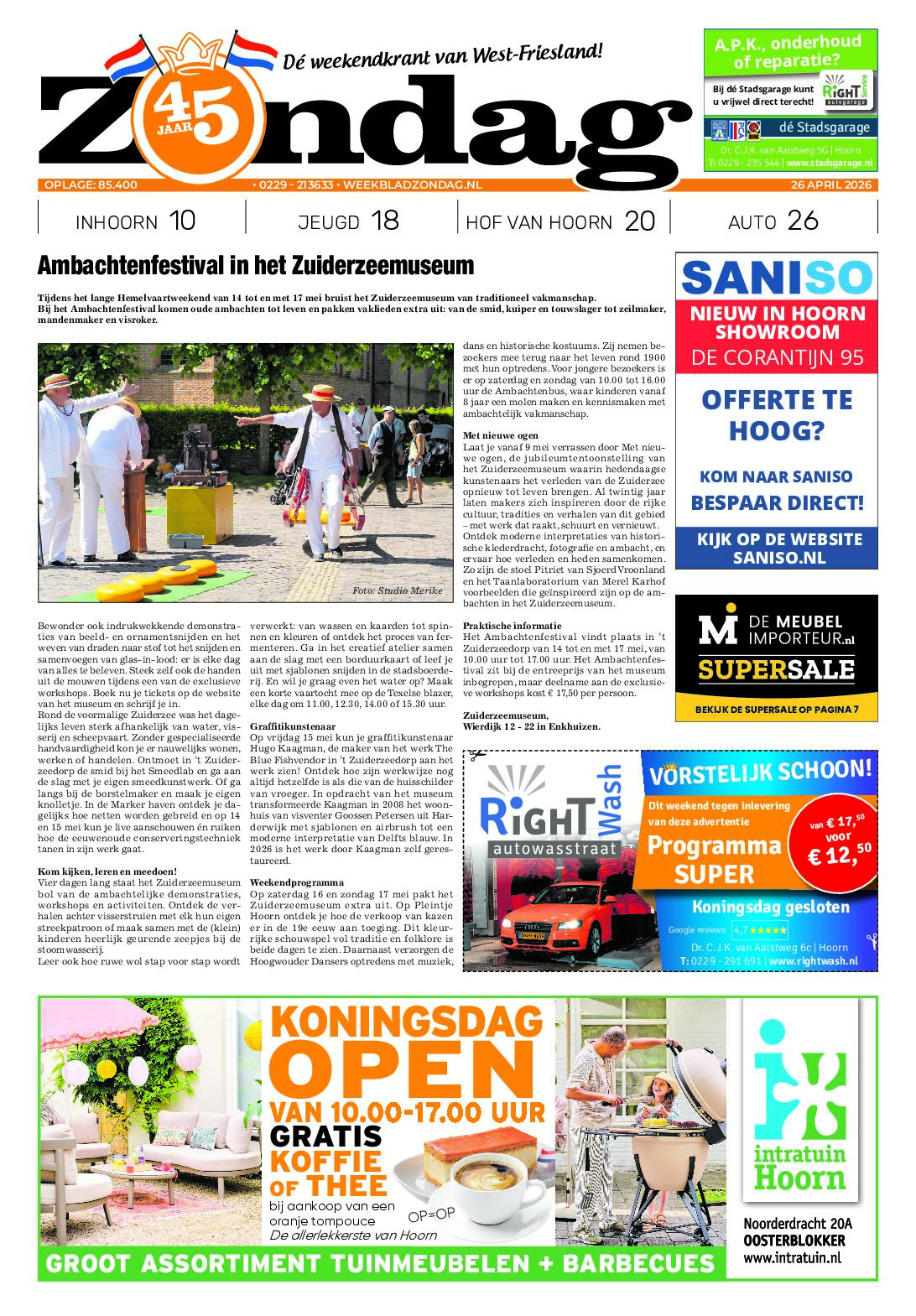 Zondag 26 april 2026