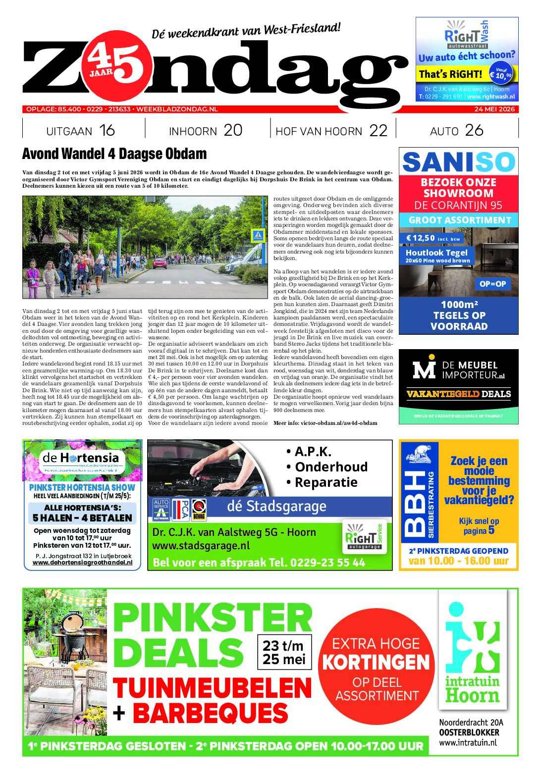 Zondag 24 mei 2026