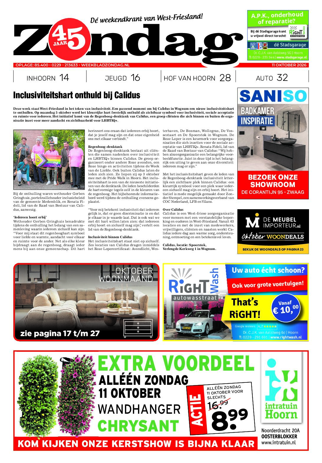 Zondag 11 oktober 2026