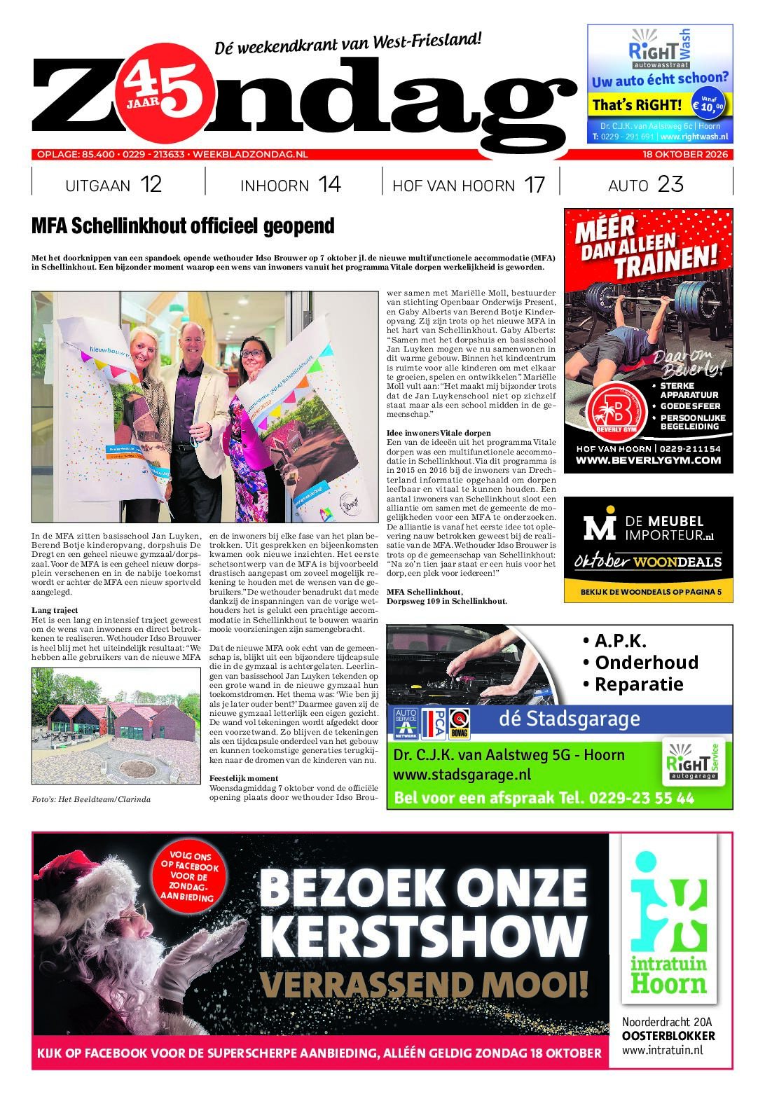 Zondag 18 oktober 2026